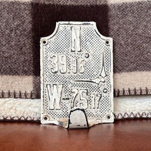 Anthropogie - Metal Hook with Coordinates